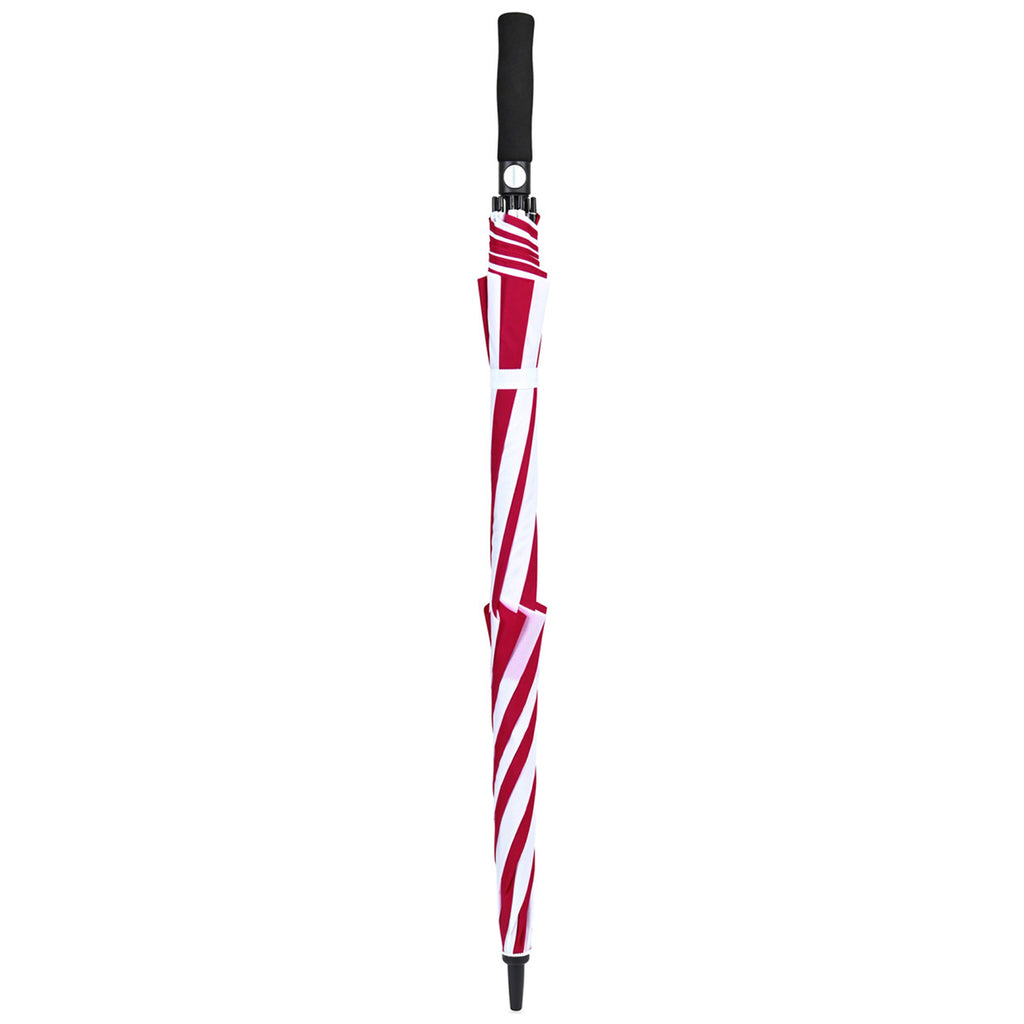 Elements Red/White 60" Recycled Auto Open Double Canopy Golf Umbrella