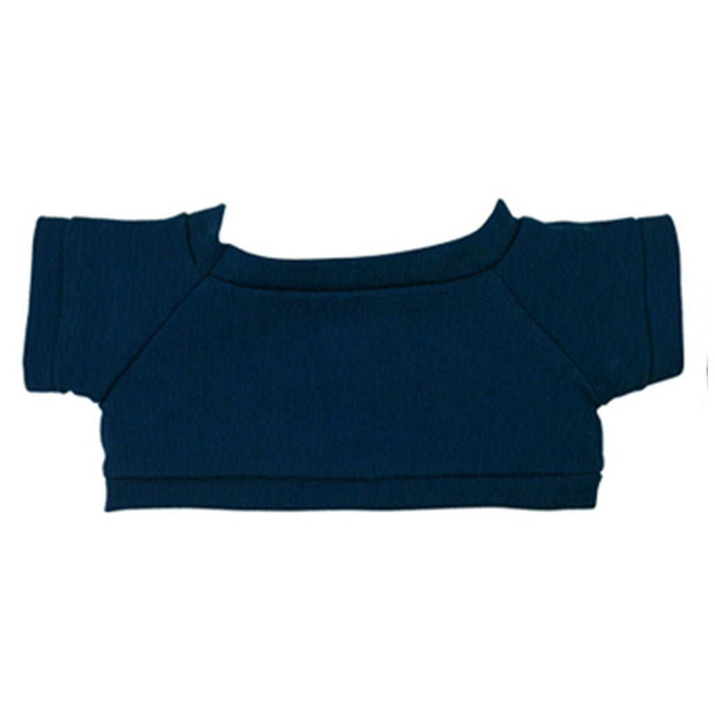 Hit 8 1/2" Big Paw White Bear with Navy T-Shirt