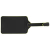 Hit Black with Lime Green Recycled Leatherette Luggage Tag