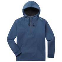 UNRL Men's Cavern Blue Crossover Half-Zip Hoodie