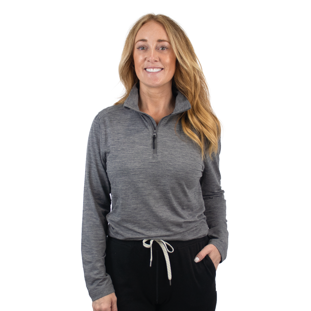 Zusa Women's Medium Grey Heather Brisk Quarter Zip