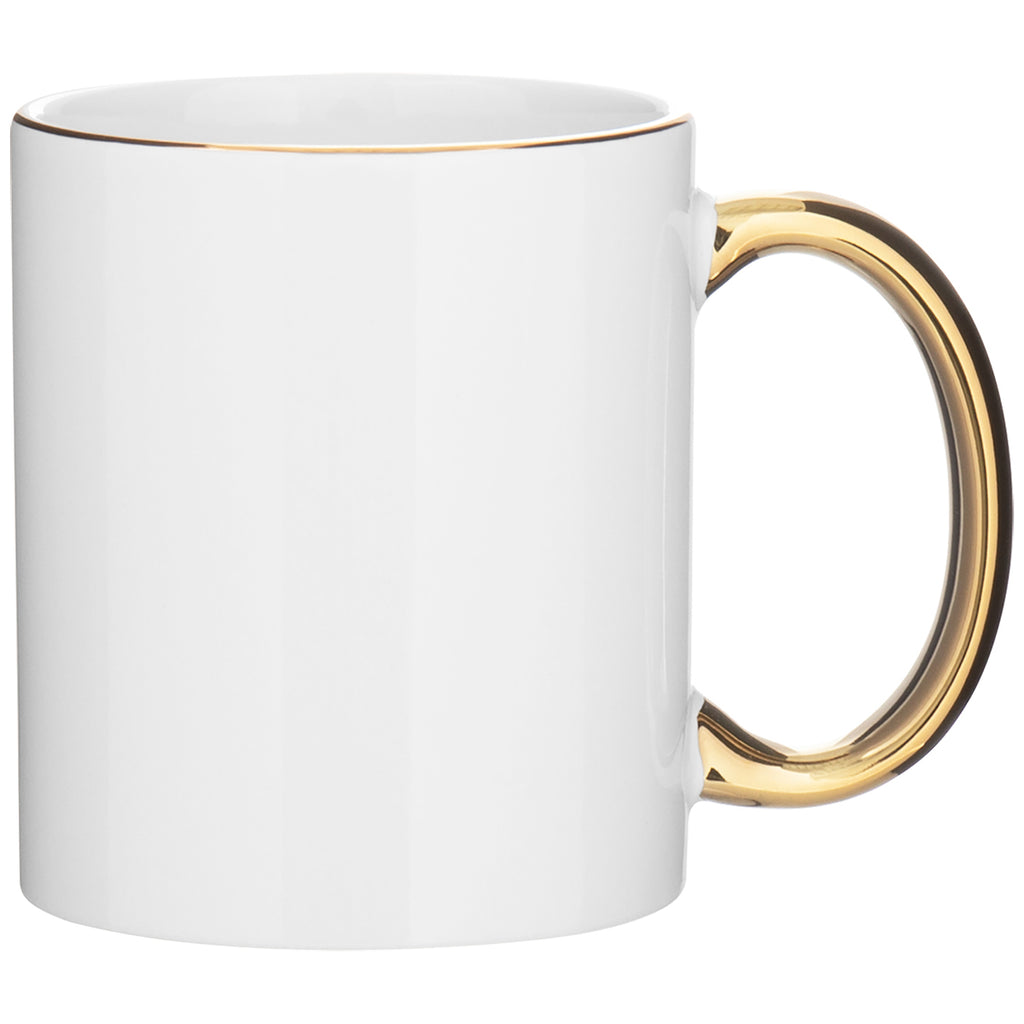 ETS White/Gold C-Handle-Metallic 11 oz Mug