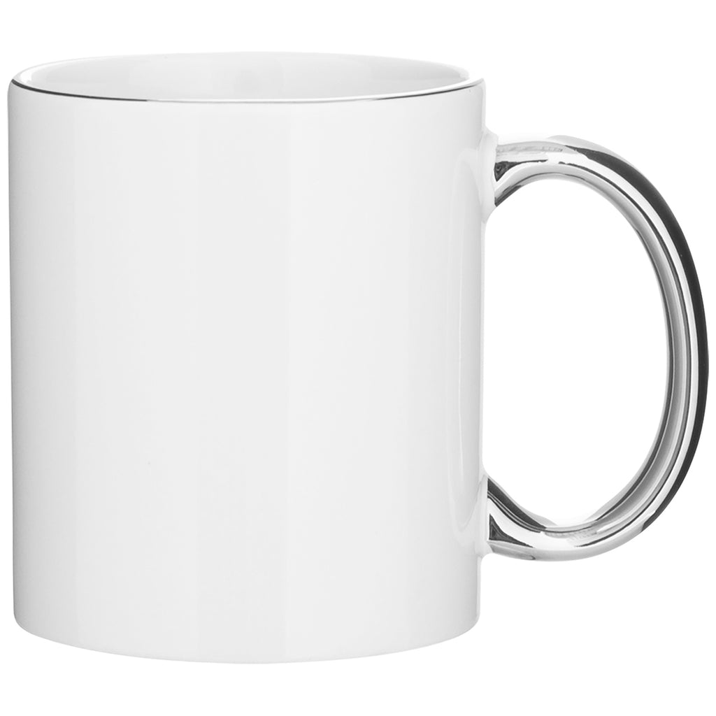 ETS White/Platinum C-Handle-Metallic 11 oz Mug