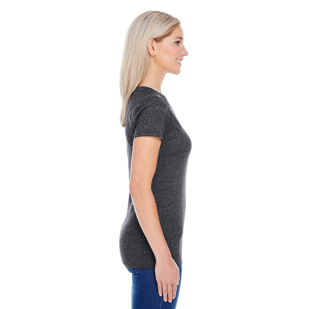 Threadfast Women's Black Triblend Short-Sleeve T-Shirt