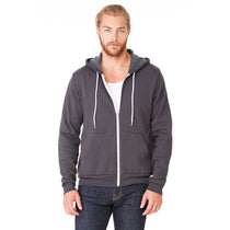 Bella + Canvas Unisex Dark Grey Sponge Fleece Full-Zip Hoodie
