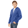 Bella + Canvas Unisex Heather True Royal Sponge Fleece Full-Zip Hoodie