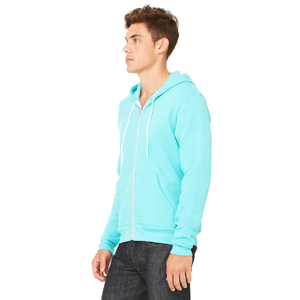 Bella + Canvas Unisex Teal Sponge Fleece Full-Zip Hoodie