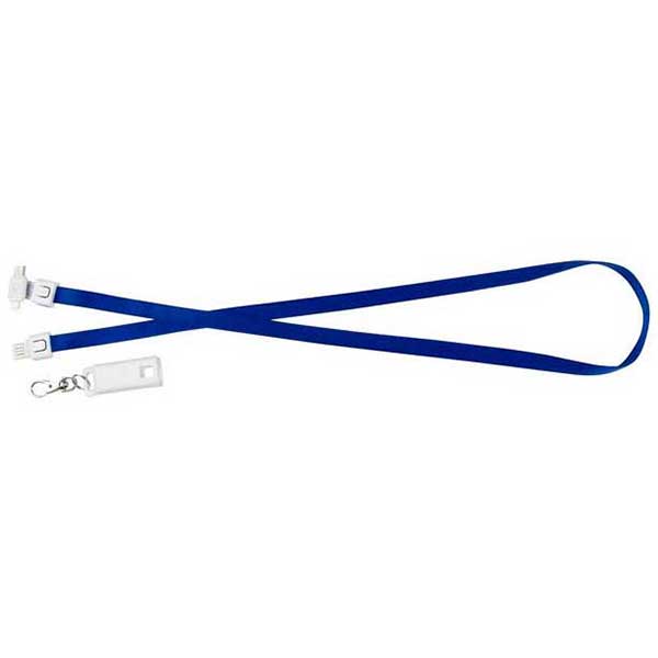 Gold Bond Inc Blue 3-in-1 USB Charging Cable Lanyard