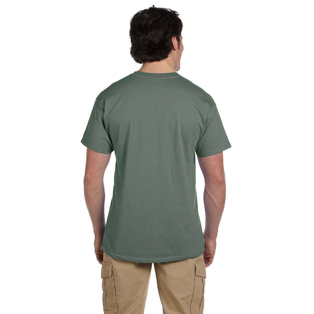 Hanes Men's Heather Green 5.2 oz. 50/50 EcoSmart T-Shirt