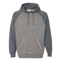 J. America Men's Smoke Heather/Vintage Navy Heather Vintage Heather Hooded Sweatshirt