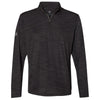Adidas Men's Black Melange Lightweight Melange Quarter Zip