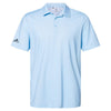 Adidas Men's Glow Blue/White/Navy Diamond Dot Print Sport Shirt