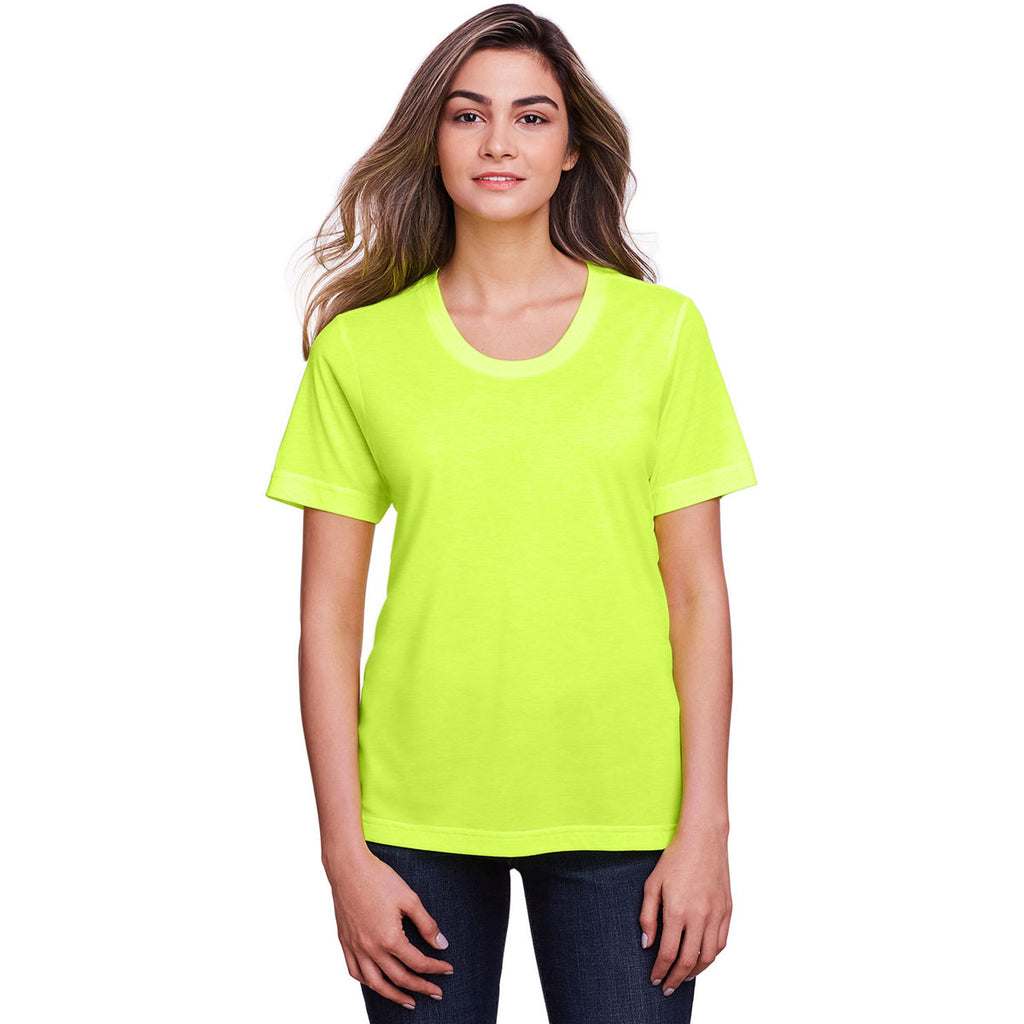 Core 365 Women's Safety Yellow Fusion ChromaSoft Performance T-Shirt