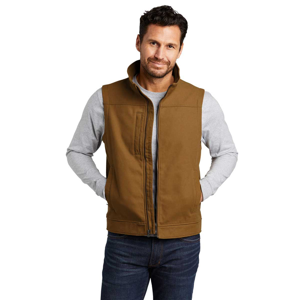 CornerStone Men's Duck Brown Duck Bonded Soft Shell Vest