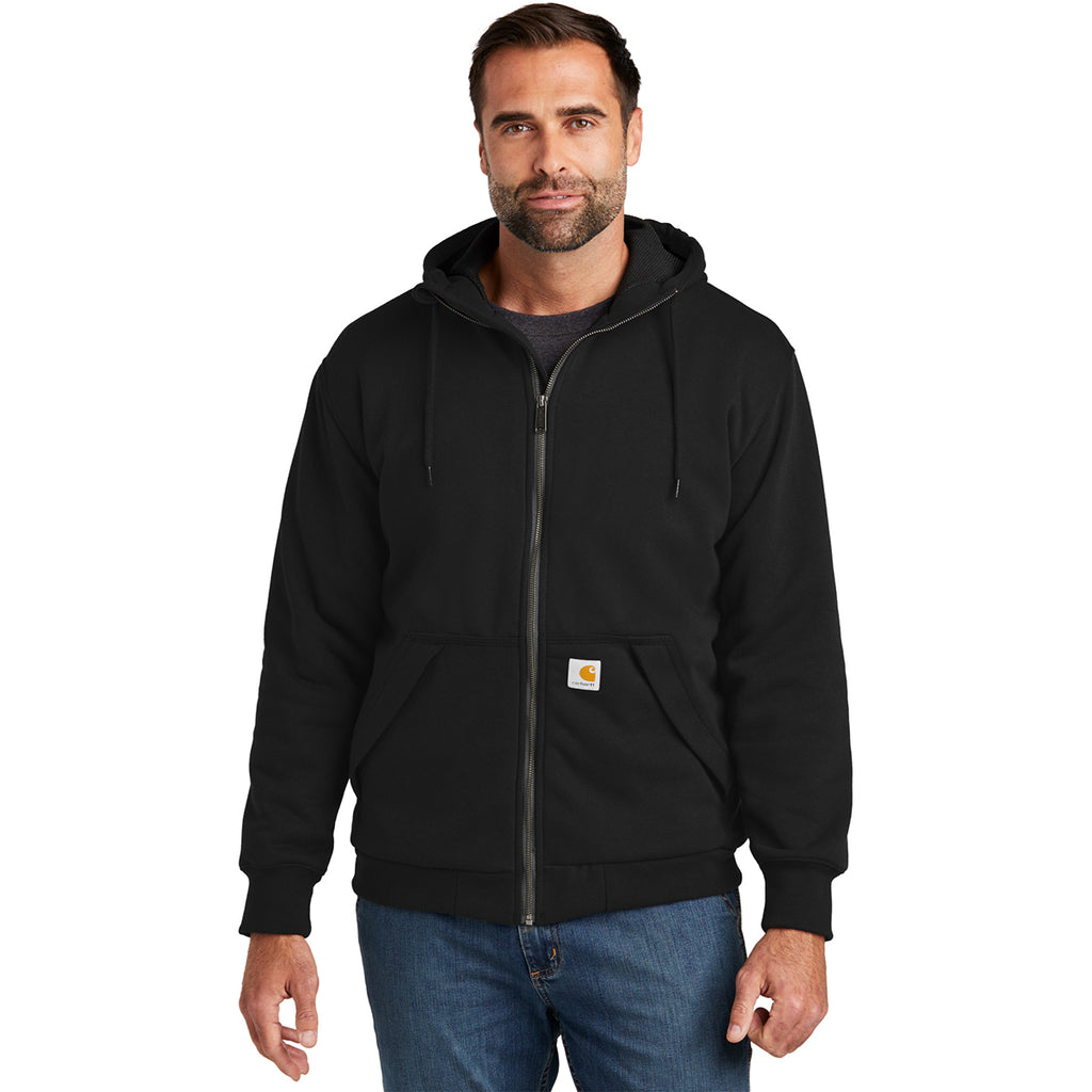 Carhartt Men's Black Midweight Thermal-Lined Full-Zip Sweatshirt