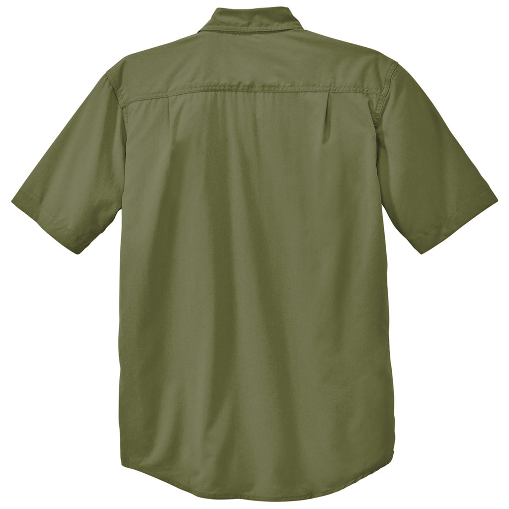 Carhartt Men's Burnt Olive Force Solid Short Sleeve Shirt