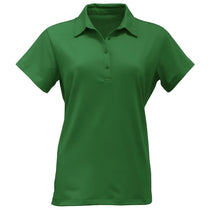BAW Women's Dark Green Solid Spandex Polo