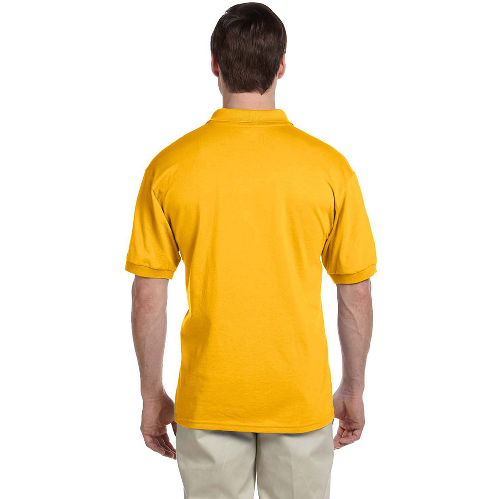 Gildan Men's Gold 6 oz. 50/50 Jersey Polo