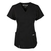 Grey's Anatomy Women's Black Princess Mock Wrap Top