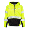ML Kishigo Men's Lime Premium Black Series Full-Zip Hooded Sweatshirt