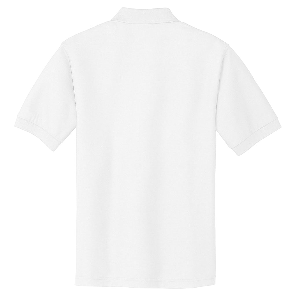 Port Authority Men's White Extended Size Silk Touch Polo