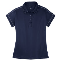 Sport-Tek Women's True Navy Contrast Stitch Micropique Sport-Wick Polo
