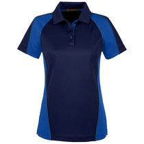 Harriton Women's Dark Navy/True Royal/Dark Charcoal Advantage Snag Protection Plus Colorblock Polo