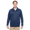 Harriton Men's Dark Navy Task Performance Fleece Quarter-Zip Jacket