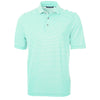 Cutter & Buck Women's Fresh Mint Virtue Eco Pique Stripped Recycled Polo