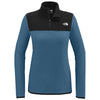 The North Face Women's Shady Blue/ TNF Black Glacier 1/4-Zip Fleece