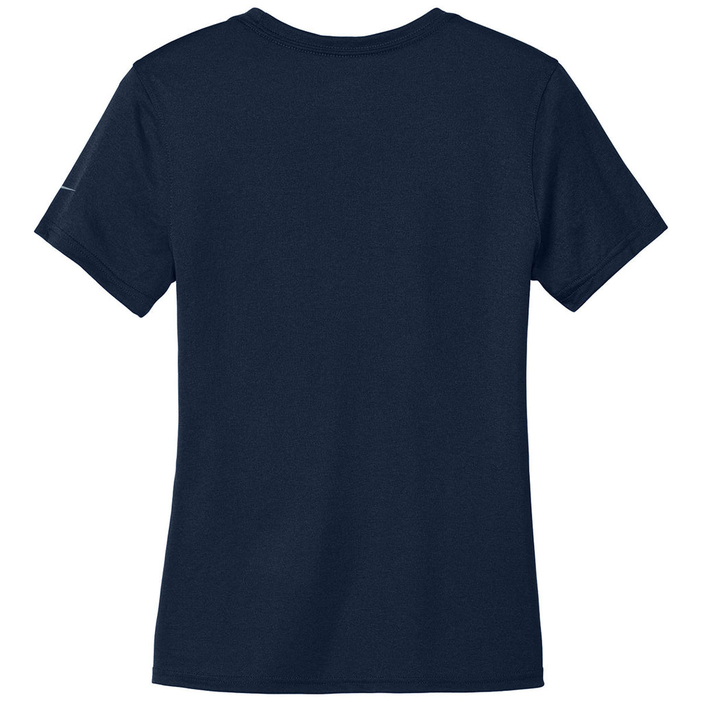 Nike Women's College Navy Swoosh Sleeve rLegend Tee