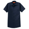 Red Kap Men's Navy Short Sleeve Industrial Work Shirt