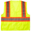 Xtreme Visibility Unisex Yellow DOT Class 2 Contrast Stripe Zip Vest
