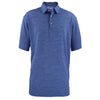 Zusa Men's Vivid Blue/Navy Heather Stripe Polo