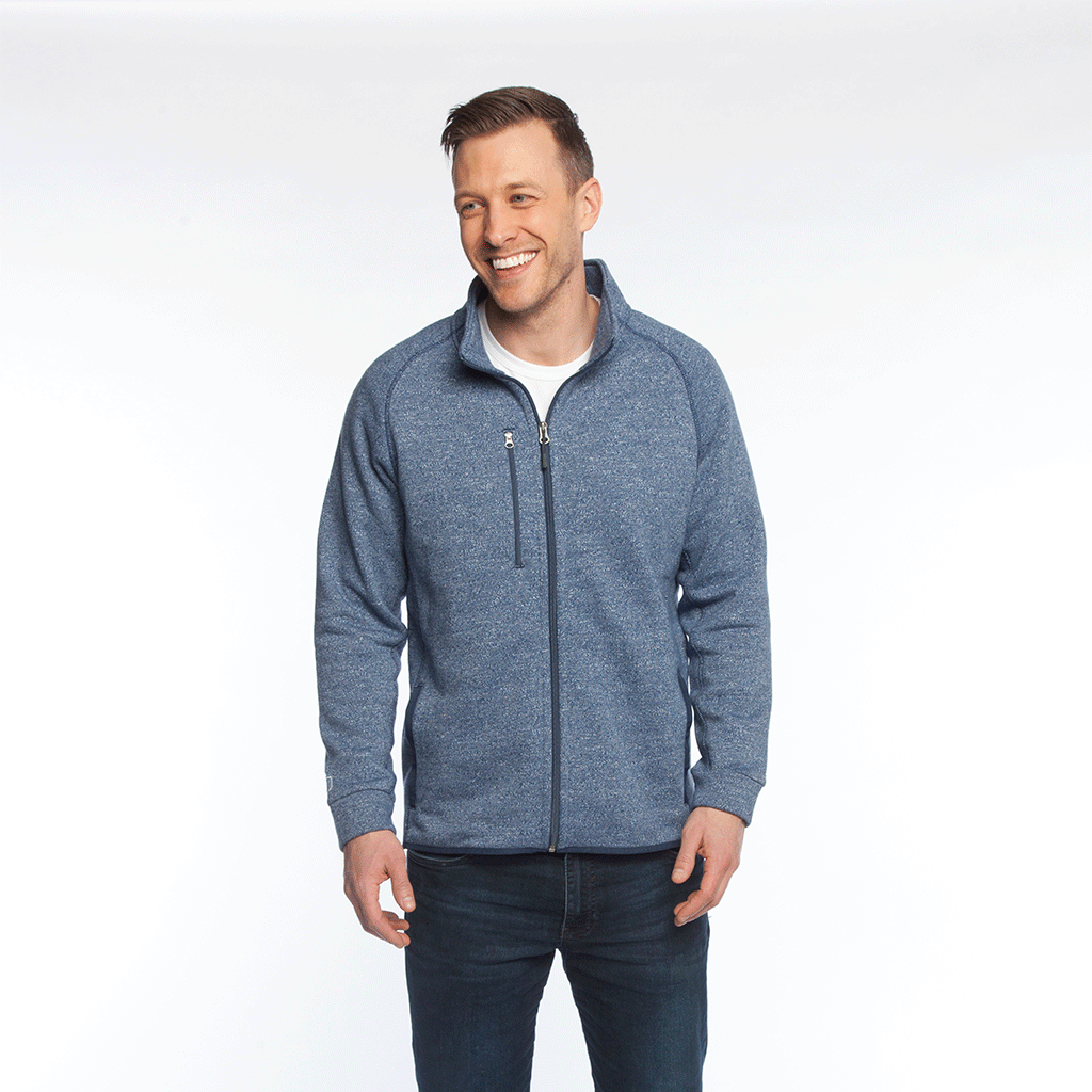 Zusa 3 Day Men's True Navy Heather Midtown Fleece Full Zip