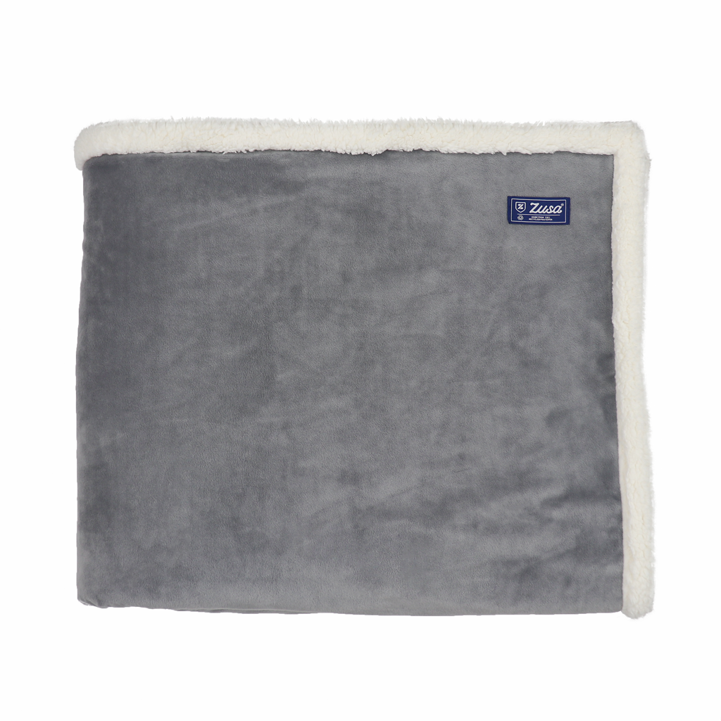 Zusa 3 Day Charcoal/Ivory Oversized Sherpa ZZZs Blanket