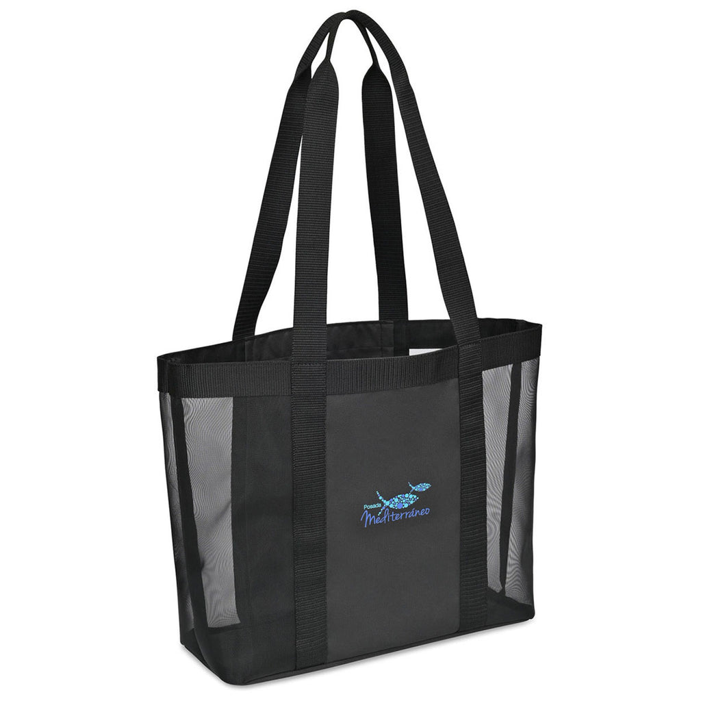 Gemline Black Mesh Tote Bag