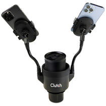 iLive Black Cup Holder with Dual Mobile Phone Mount