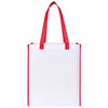 Gemline Red Harlow Laminated Recycled Shopper