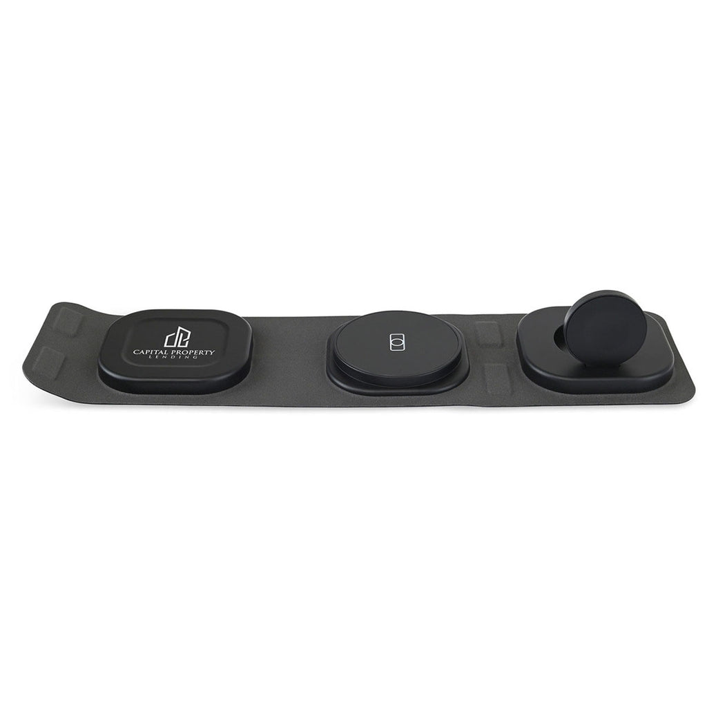 Gemline Charcoal Heather Newton Foldable Compact Wireless Charger