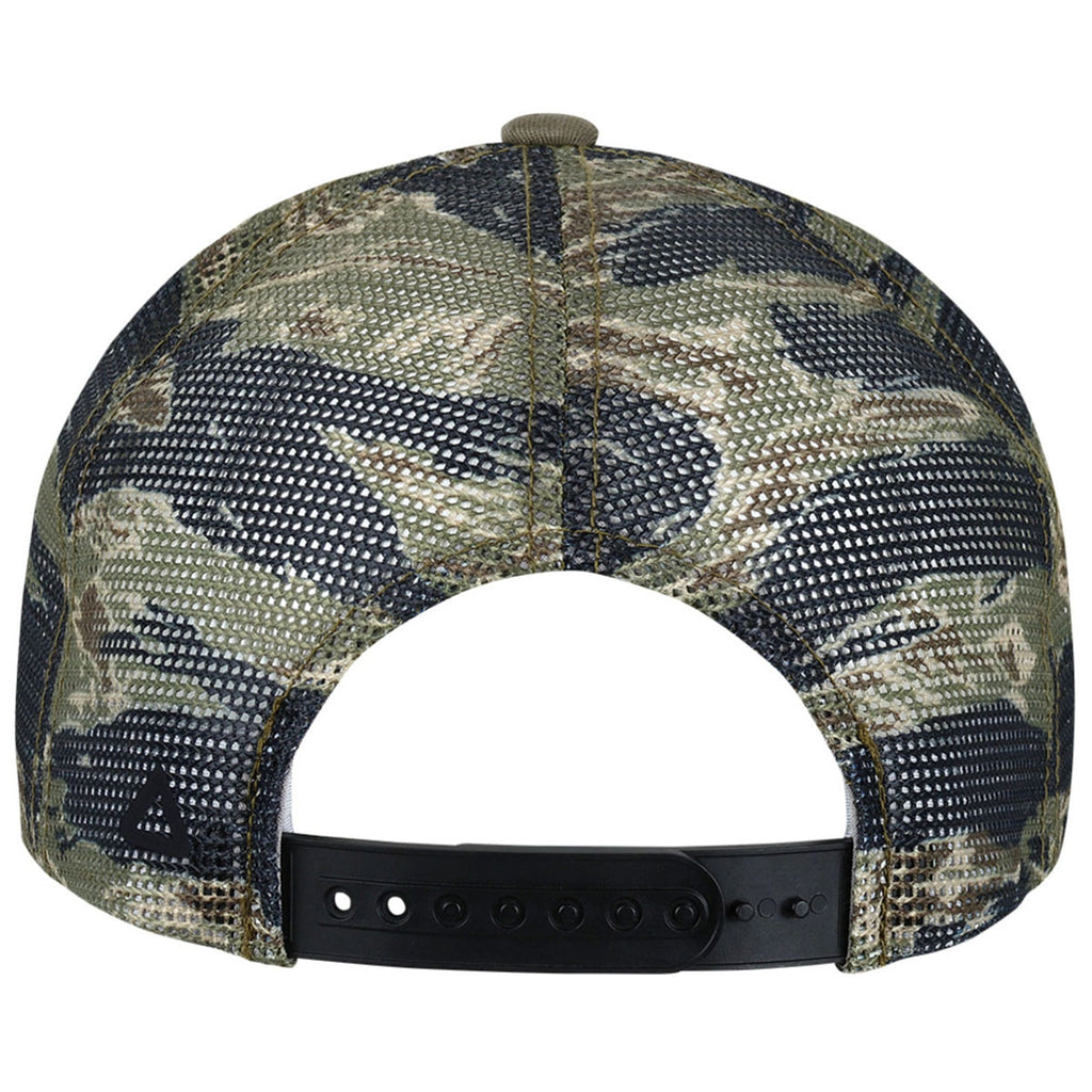 Ahead Dark Olive/Tiger Print Tiger Trucker