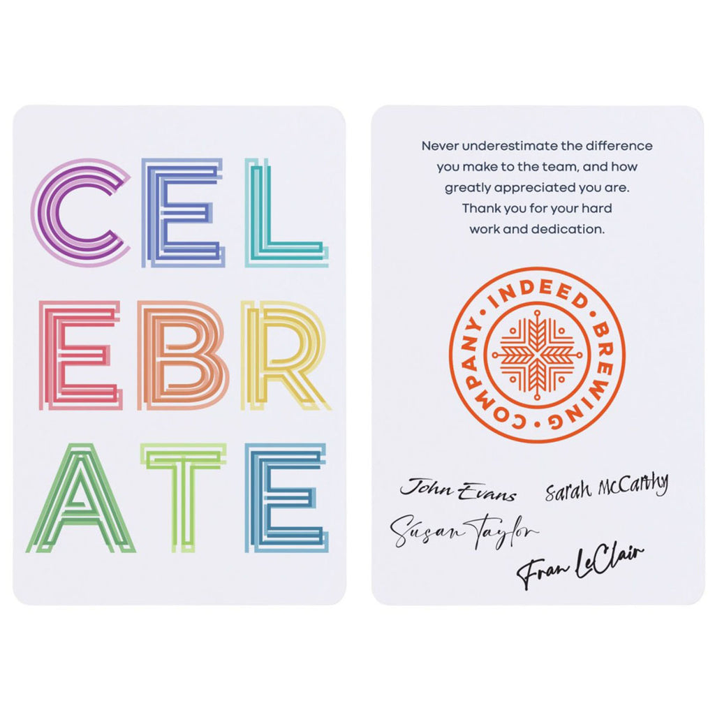 Gemline White Joyful Celebration Greeting Card