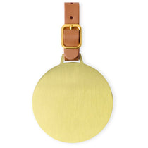 Ahead Antique Brass Large Round Golf Bag Tag