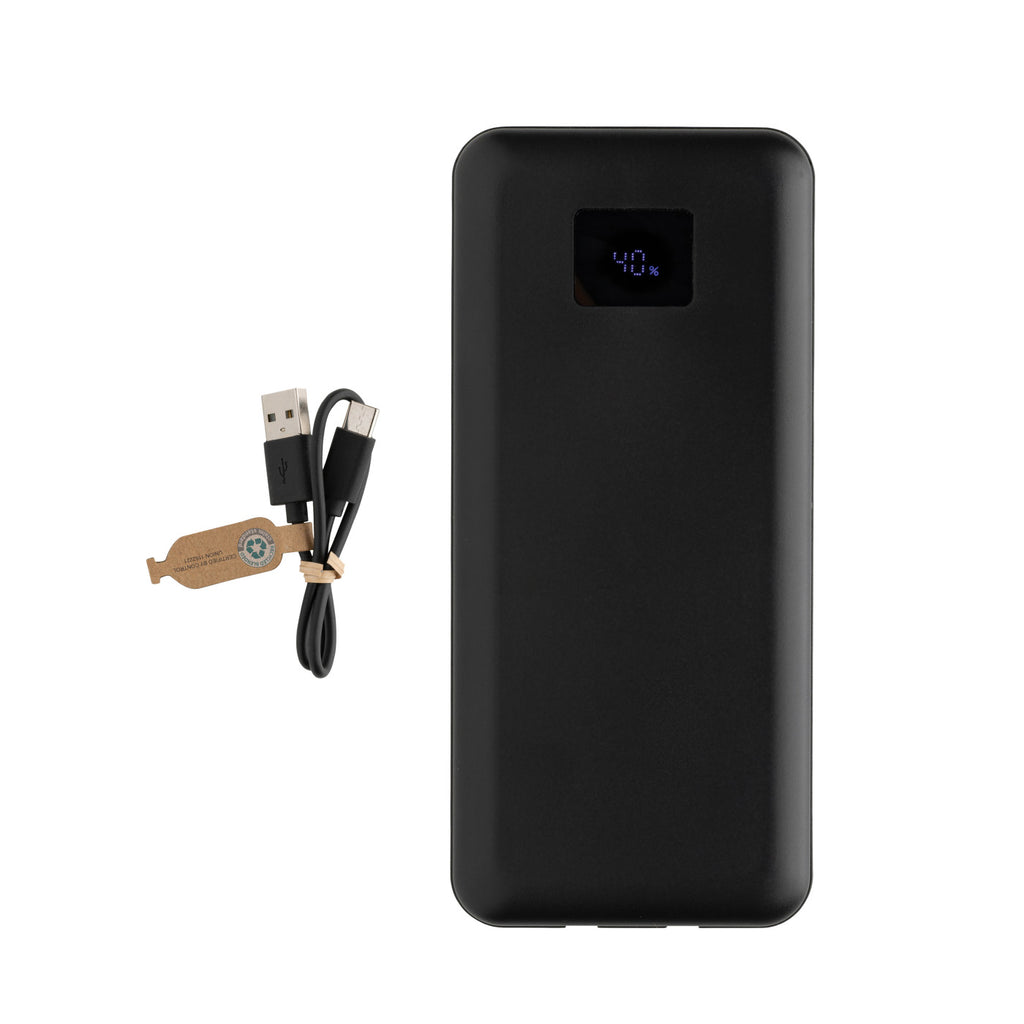 XD Connects Black Gridley RCS rPlastic 20000 65W Laptop Powerbank