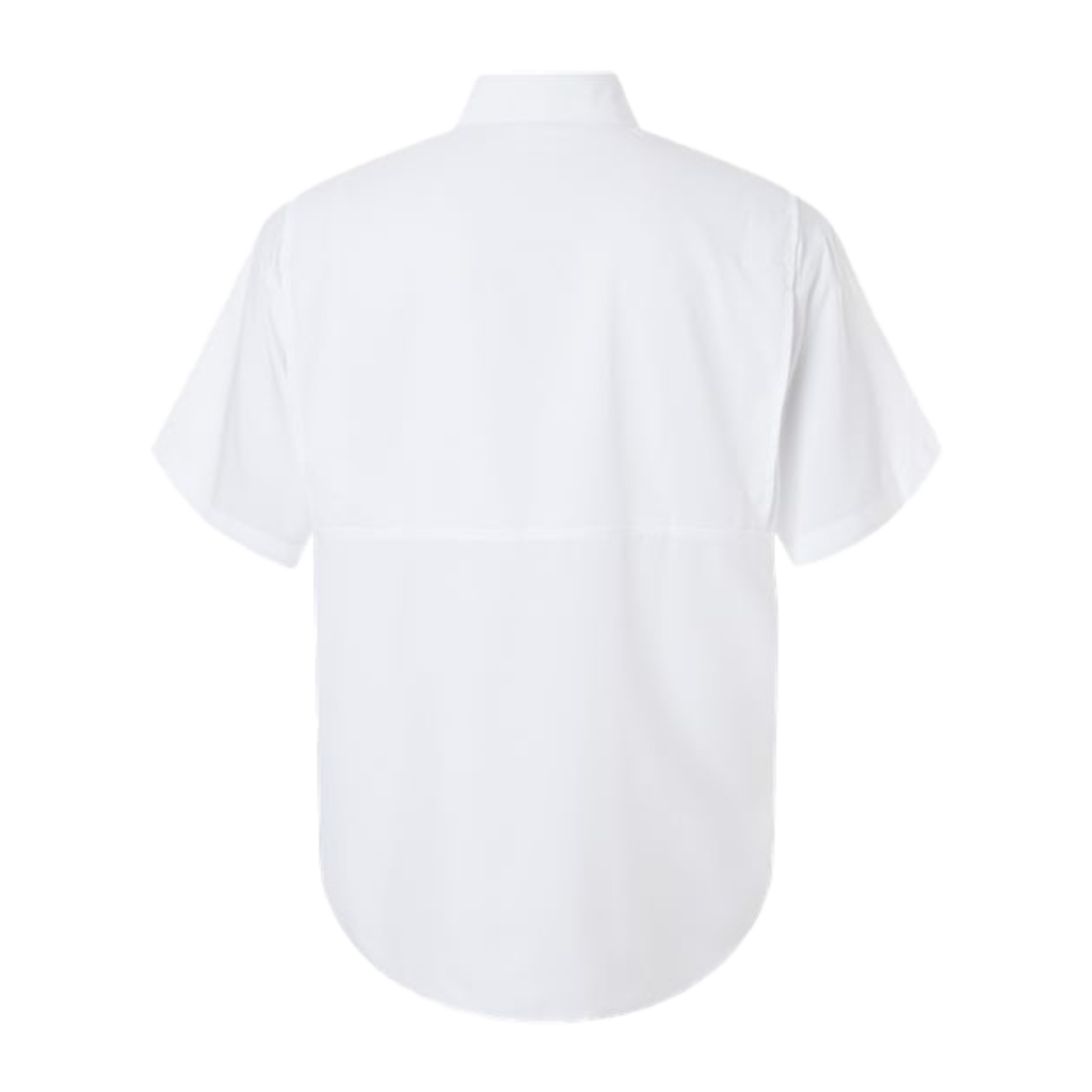 Paragon Men's White Hatteras Performance Short Sleeve Fishing Shirt