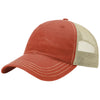 Richardson T Orange/Khaki Garment Washed Trucker