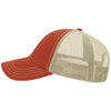 Richardson T Orange/Khaki Garment Washed Trucker