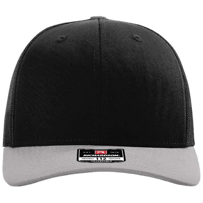 Richardson Black/Black/Light Grey Trucker Cap