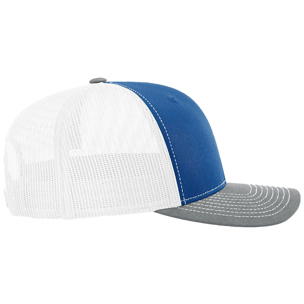 Richardson Royal/White/Heather Grey Trucker Cap