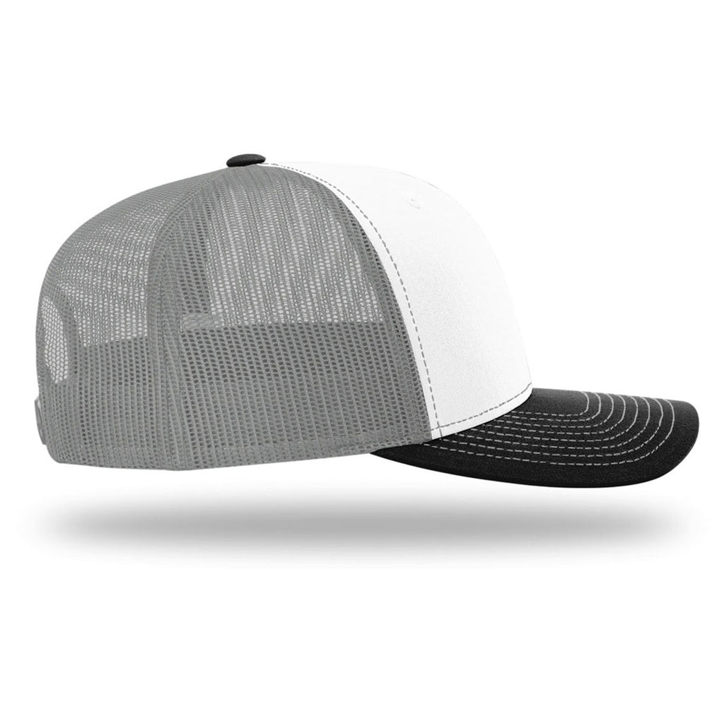 Richardson White/Aluminum/Black Trucker Cap